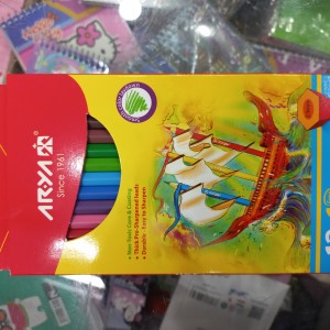 مداد رنگی 12+1 رنگ مقوای آریا