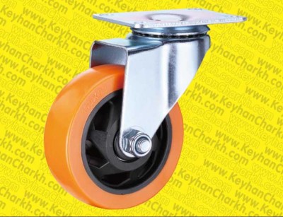 چرخ نارنجی کفی گردان ازسایز4.0الی12.5