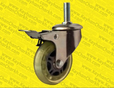 چرخ ژله ایی پیچی ترمزدارازسایز4.0الی12.5