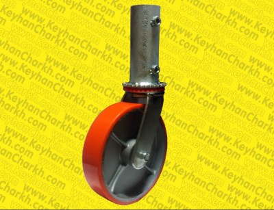 چرخ داربستی پلی یورتان بدون ترمزدارسایز200