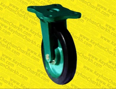 چرخ چدن لاستیک گردان ازسایز10الی20