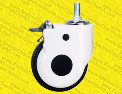 چرخ طوسی قابدارپیچی ترمزدارازسایز7.5الی12.5