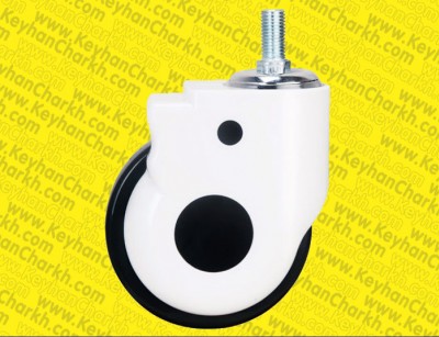 چرخ طوسی قابدارپیچی بدون ترمزازسایز7.5الی12.5