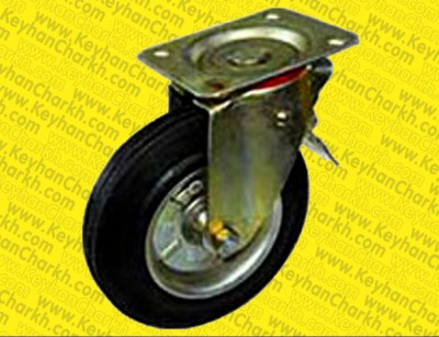 چرخ20زباله ایی ترمزدارباچرخ فلزی