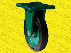 چرخ چدن لاستیک ثابت ازسایز10الی20