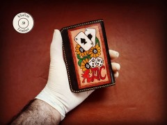 کیف چرم نقاشی شده با دست