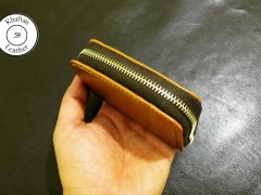کیف پول دور زیپ چرم طبیعی