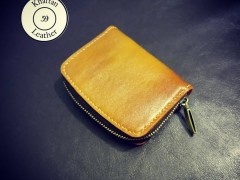 کیف پول دور زیپ چرم طبیعی