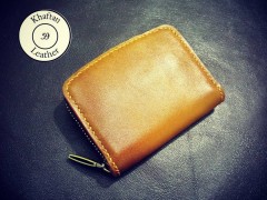 کیف پول دور زیپ چرم طبیعی