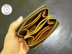 کیف پول دور زیپ چرم طبیعی