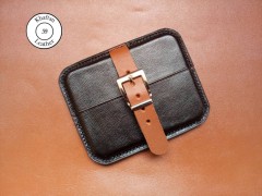 کیف سیگار چرم طبیعی ظرفیت هشت نخ سگک دار