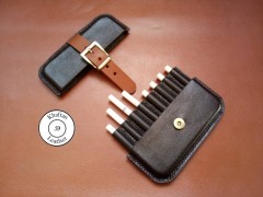 کیف سیگار چرم طبیعی ظرفیت هشت نخ سگک دار