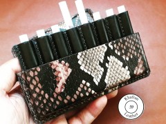 کیف سیگار ظرفیت هشت نخ طرح پوست مار مدل اسلیم