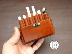 کیف سیگار ظرفیت ده نخ به همراه جای فندک