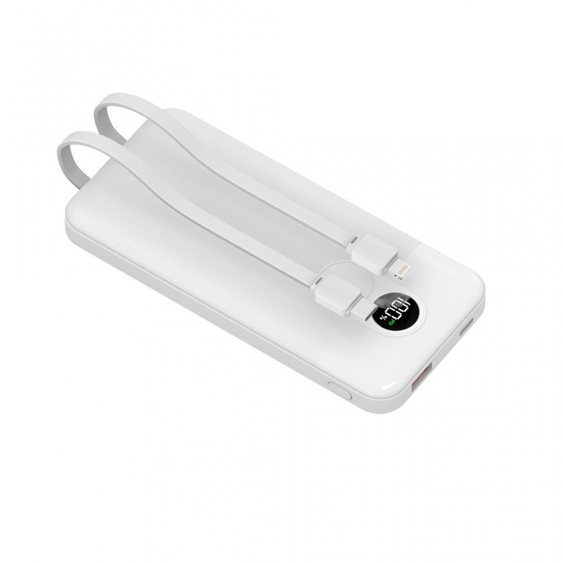 پاوربانک پرودو مدل porodo CH057 ظرفیت 10000  Integrated Cable