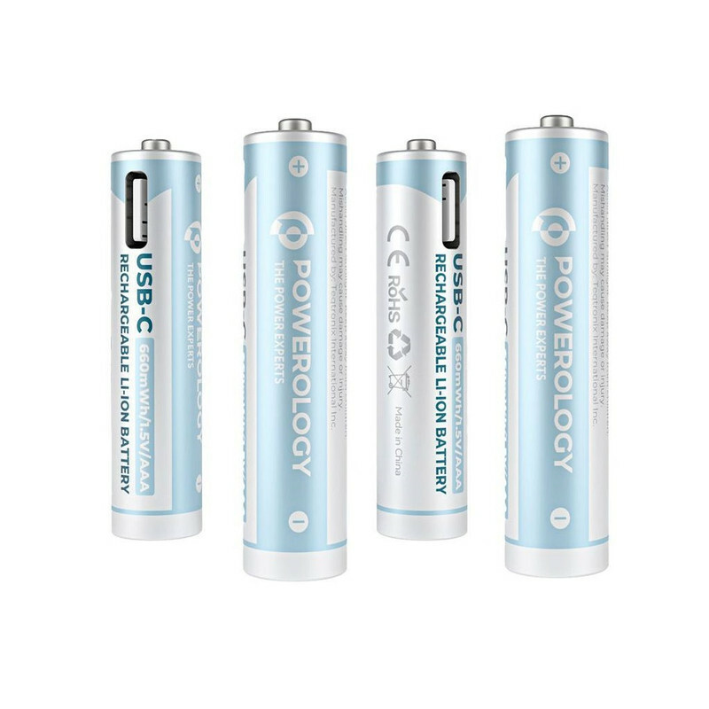 باتری قلمی  شارژی پاورلوژی مدل PAAAV2RBT بسته چهار عدد