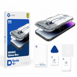 گلس گوشی لیتو مدل LITO D+  Magic  Box به همراه کیت نصب آسان مناسب  اپل iPhone 15 Pro Max