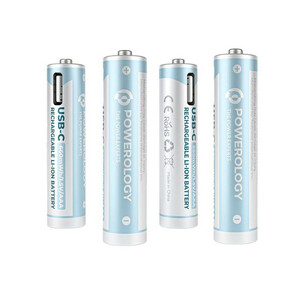 باتری قلمی  شارژی پاورلوژی مدل PAAAV2RBT بسته چهار عدد