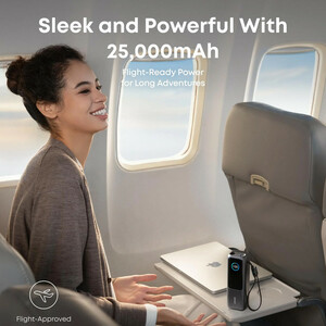 پاوربانک 100 وات انکر مدل A1695 ظرفیت 25000 میلی آمپر ساعت به همراه دو کابل USB-C