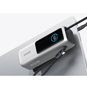 پاوربانک 100 وات انکر مدل A1695 ظرفیت 25000 میلی آمپر ساعت به همراه دو کابل USB-C