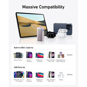 پاوربانک 30 وات انکر مدل A1259 ظرفیت 10000 میلی آمپر ساعت