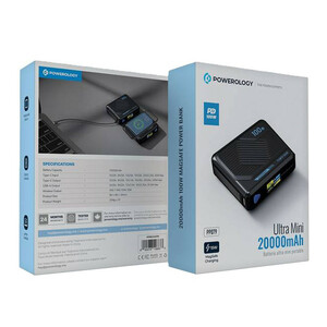 پاوربانک مگ سیف پاورولوژی مدل PPBCHA79 ظرفیت 20000 میلی‌ آمپر ساعت