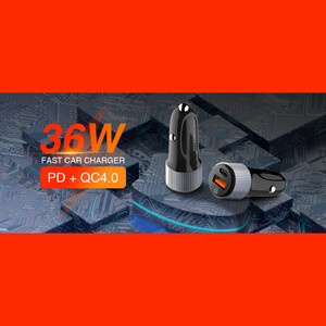 شارژر فندکی 36 وات الدینیو مدل C510 به همراه کابل USB-C