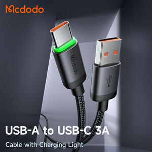 کابل تبدیل USB به USB-C مک دودو مدل MCCA396 LED Version طول 1 متر