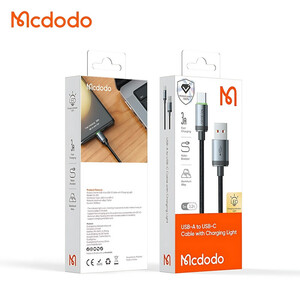 کابل تبدیل USB به USB-C مک دودو مدل MCCA396 LED Version طول 1 متر