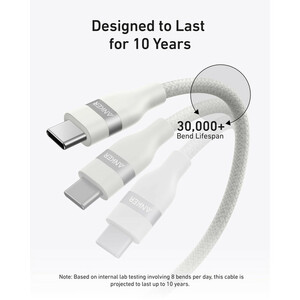 کابل تبدیل USB-C به USB-C انکر مدل A82E2 طول 0.9 متر با توان 240 وات