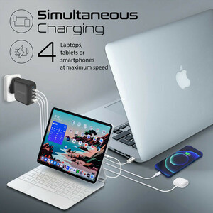 شارژر دیواری 100 وات پرومیت مدل GANPORT4-100PD