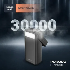 پاوربانک 30000 هزار 20 وات لارا پرودو مدل PORODO LARA  PDPBJ261BK