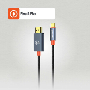 کابل تبدیل HDMI به USB-C CBL0016 پرودو مدل Woven Braided طول 2 متر