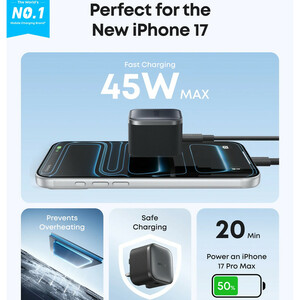 شارژر دیواری 45 وات انکر مدل ANKER A2692  به همراه کابلUSB-C