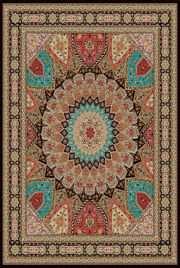 قالیچه و فرشینه سنتی و مدرن هال و پذیرایی برند رویان کد D376 سایت خرید برو