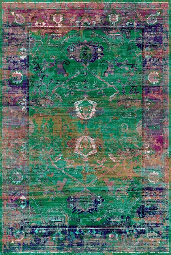 قالیچه و فرشینه سنتی و مدرن هال و پذیرایی برند رویان کد D380 سایت خرید برو