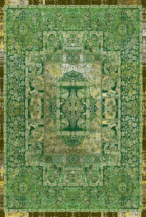 قالیچه و فرشینه سنتی و مدرن هال و پذیرایی برند رویان کد D420 سایت خرید برو