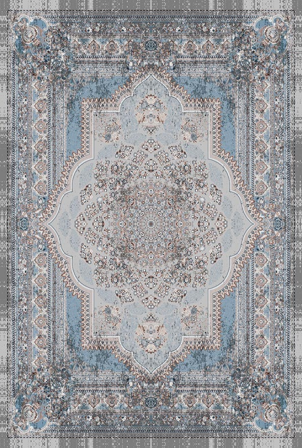 قالیچه و فرشینه سنتی و مدرن هال و پذیرایی برند رویان کد D423 سایت خرید برو