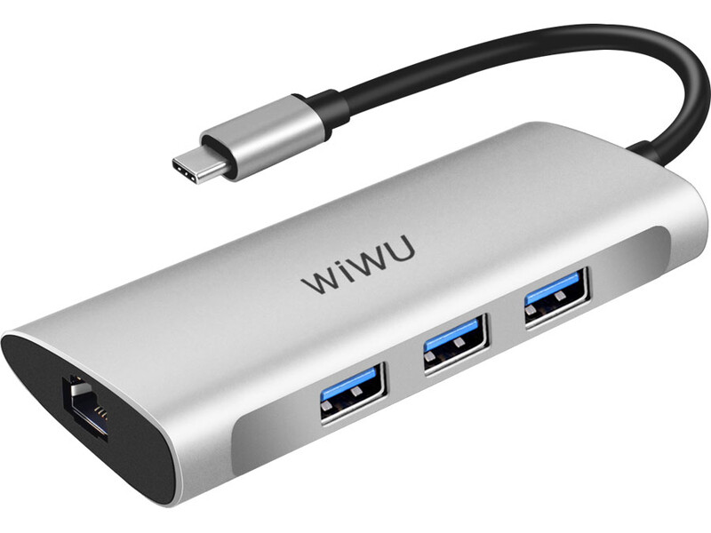 هاب تایپ سی 6 پورت ویوو WiWU Alpha 631STR Portable Multiport Type-C Hub 6 in 1 Laptop Adapter