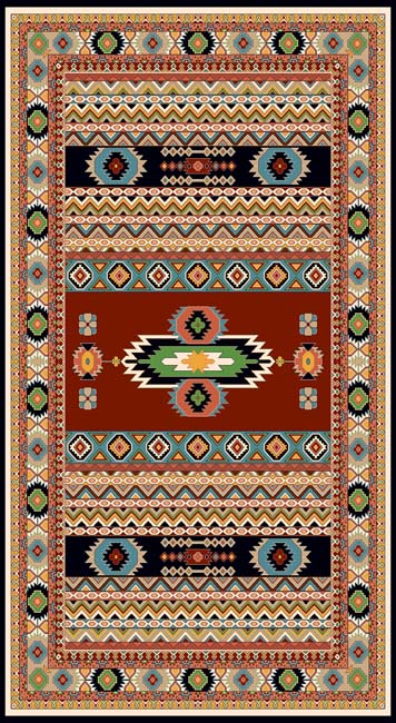 فرش ماشینی 700 شانه درجه 1 طرح گبه ماندگار 4 متری زمینه چند رنگ غلبه قرمزکد 112 | گبه کیفیت ضد حساسیت فرش قسطی