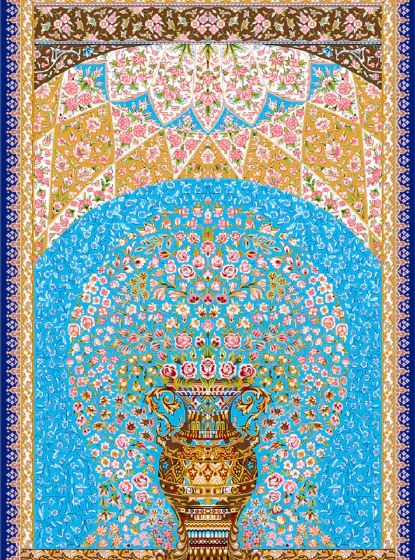 قالیچه و فرشینه مدرن برند رویان کد 102ABRHSHAM سایت خرید برو