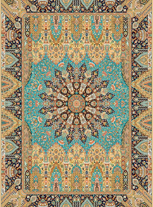 قالیچه و فرشینه سنتی و مدرن هال و پذیرایی برند رویان کدZ13 سایت خرید برو