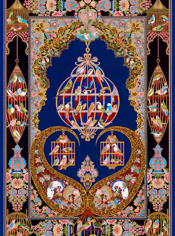 قالیچه و فرشینه سنتی و مدرن هال و پذیرایی برند رویان کدZ14 سایت خرید برو