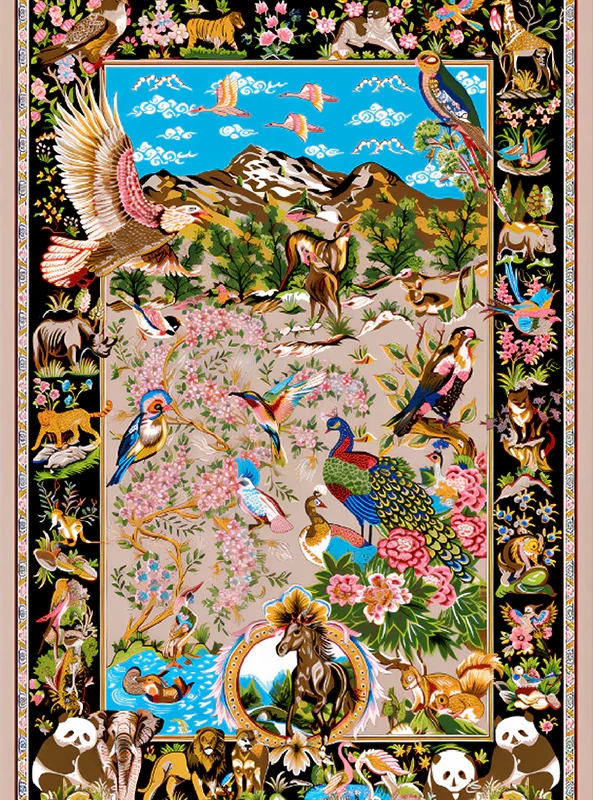 قالیچه و فرشینه سنتی و مدرن هال و پذیرایی برند رویان کدZ15 سایت خرید برو