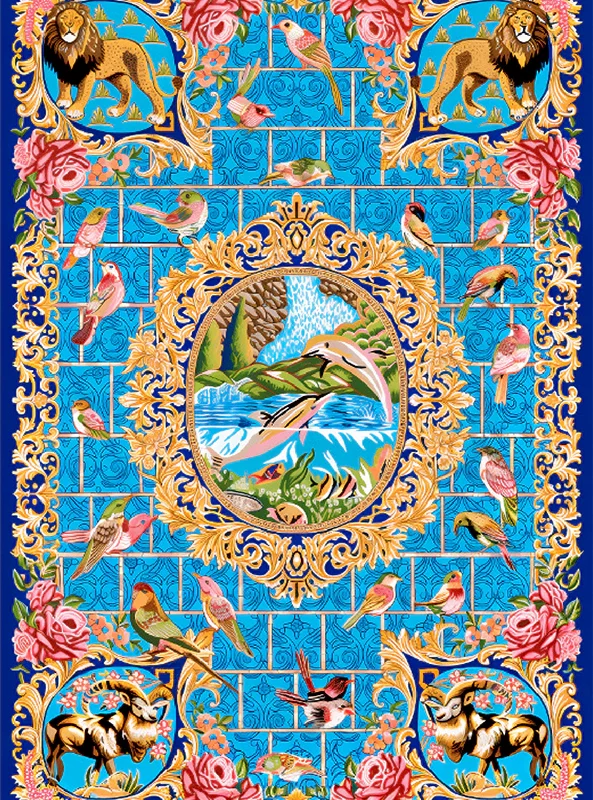 قالیچه و فرشینه سنتی و مدرن هال و پذیرایی برند رویان کدZ42 سایت خرید برو