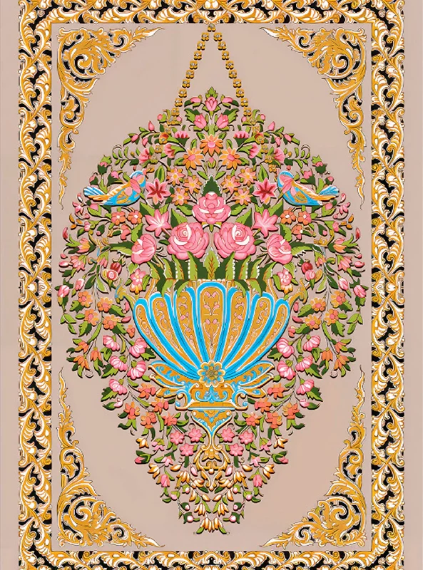 قالیچه و فرشینه سنتی و مدرن هال و پذیرایی برند رویان کدZ49 سایت خرید برو