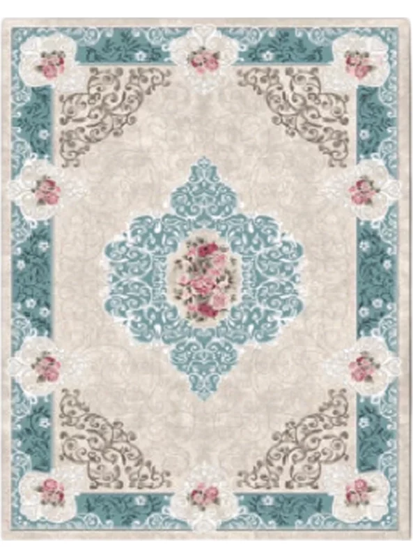 قالیچه و فرشینه سنتی و مدرن هال و پذیرایی برند رویان کدZ56 سایت خرید برو