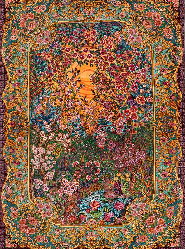 قالیچه و فرشینه سنتی و مدرن هال و پذیرایی برند رویان کدZ98 سایت خرید برو