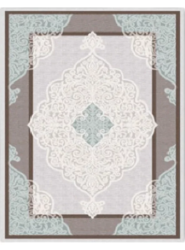 قالیچه و فرشینه سنتی و مدرن هال و پذیرایی برند رویان کدZ134 سایت خرید برو