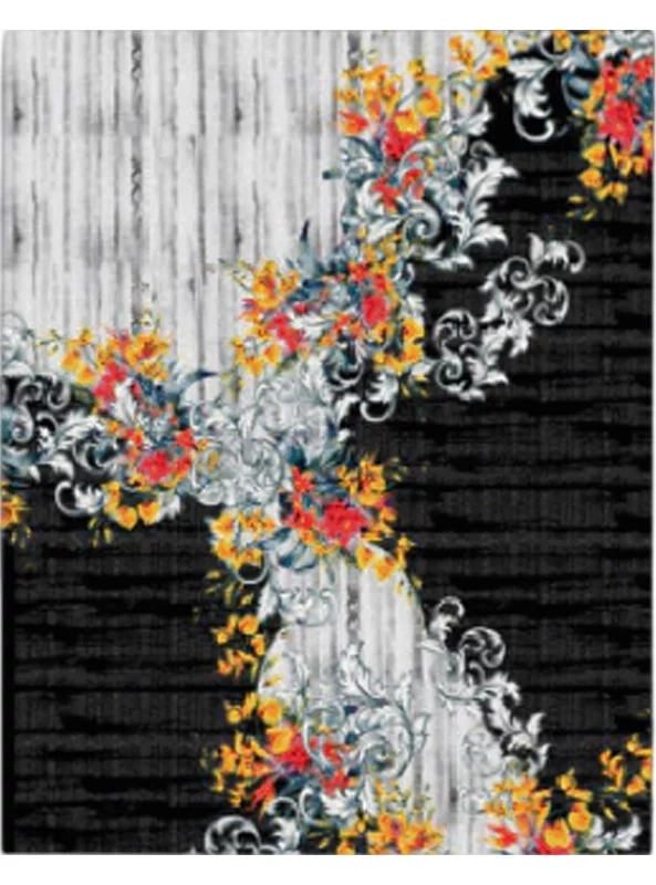 قالیچه و فرشینه سنتی و مدرن هال و پذیرایی برند رویان کدZ162 سایت خرید برو